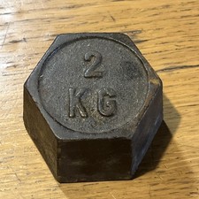? Peso Antico Per Bilancia 2 Chilogrammi Kg Bascula Esagonale