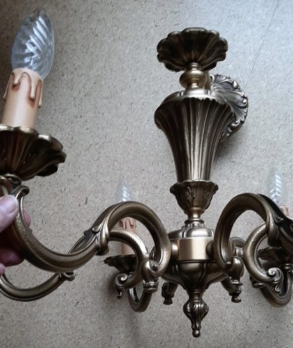Antico lampadario pesante - , 6