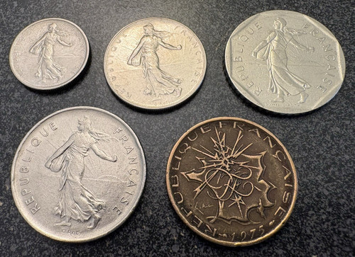 Francia monete 1 - 5, 1/2