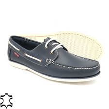 Scarpe da barca uomo in pelle