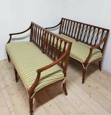 Due divanetti panchina con schienale classici da ingresso antiquariato