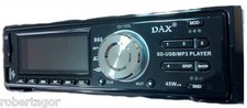 AUTORADIO STEREO AUTO RADIO FM MP3 PORTA USB SLOT SD DAX 860 45W CAMPER BARCA