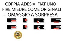 2 adesivi FIRE per Fiat Uno