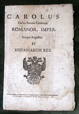1729 EDITTO - NAPOLI - LUIS CONDE DE HARRACH