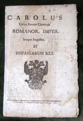 1729 editto napoli luis - -,
