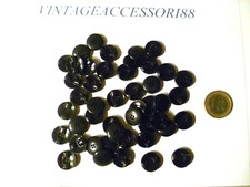 45 BOTTONI BLU NOTTE VINTAGE 1960 PLASTICA OPACO 2 FORI  1,4 CM CAMICIA ABITO