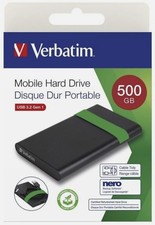 Verbatim Hard Disk Esterno 2.5” 500GB Certificato Compatibile 5400RPM USB 3.2