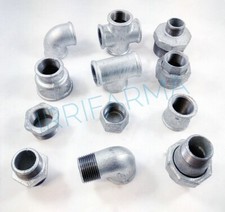 Raccordi idraulici zincati 1/2" in ghisa malleabile | gomito, tee, nipplo 💧