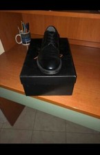 Scarpe da Uomo Classiche in eco Pelle Derby Eleganti Cerimonia Blu Nere n 42