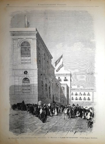 Stampa antica napoli reggia - reggia, di