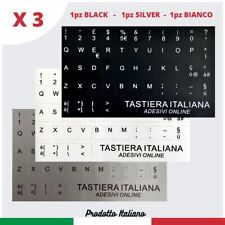 Adesivi Tastiera  Italiana mm. 11x13 x Pc Multicolor (3Kit:nero,white,silver)
