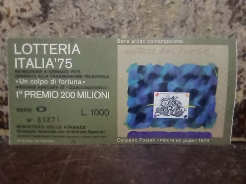 Biglietto lotteria italia 1975 - biglietto,