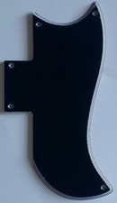 For Fit Gibson SG 61 Battipenna per chitarra stile ristampa 5 strati nero