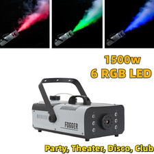 Macchina della nebbia 1500W DMX con telecomando verticale effetto upspray RGB 6 LED DHL