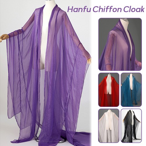 Hanfu chiffon lungo mantello
