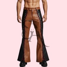 Pantalone uomo pelle marrone - , e