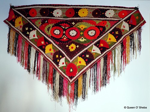 Uzbek tajik suzani silk - silk, hand