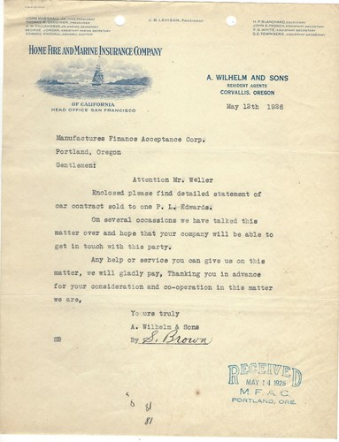 1926 home fire - &, marine