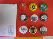 B2 LOTTO 9 pz. TAPPI TAPPO Corona Kronkorken Bottle Caps Crown BIER BIRRA mix N