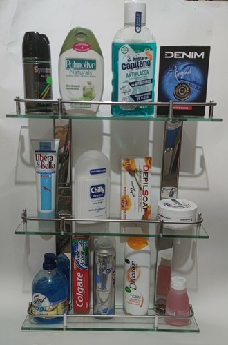 Mensola bagno vetro da - bagno, in