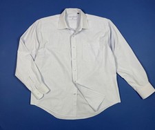 Aldo Riboldi shirt camicia uomo usato azzurra a quadri L manica lunga T8396