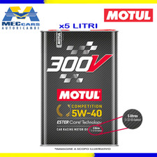 5 LITRI MOTUL 300V COMPETITION 5W40 OLIO MOTORE PER AUTO NUOVA FORMULA