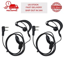 2x Cuffie Ham Radio Auricolari Walkie Talkie Woki Toki Cuffie per BAOFENG UV