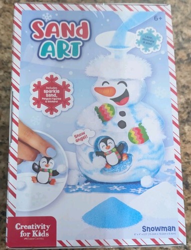 Sand art snowman craft - sand, kit