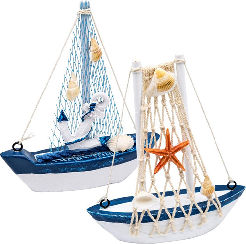 Mini decorazione barca a - 2,