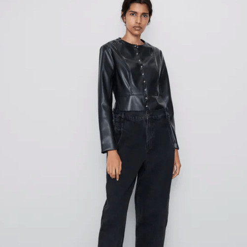 Zara faux leather jacket with