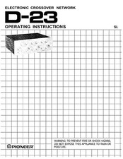 Pioneer D-23 Crossover Manuale