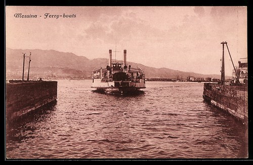 Messina traghetti cartolina - messina,,
