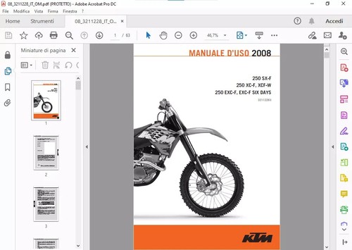 Manuale officina ktm - sxf, xcf