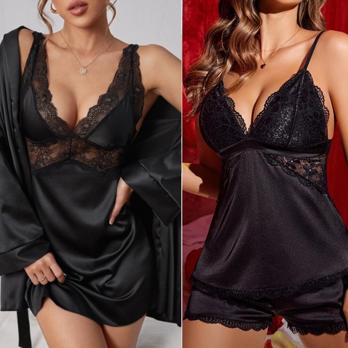 Sexy lingerie seta pizzo abito - sexy,