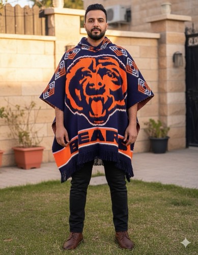 Poncho chicago bears lana - bears,