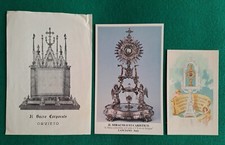 Tre immaginette di reliquiari eucaristici: Orvieto, Lanciano, Venezia (Frari)