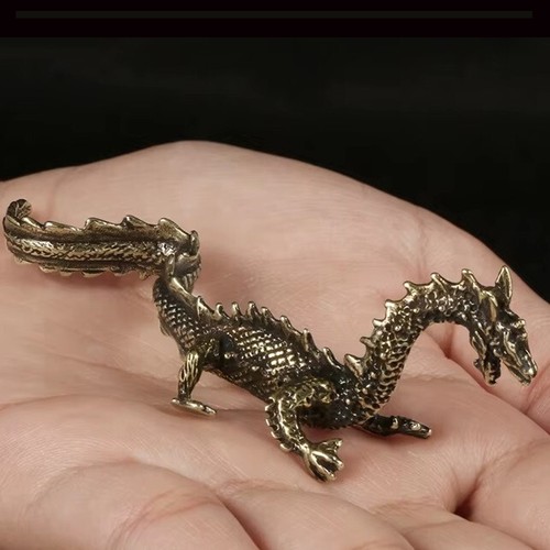 Statua animale drago - , ottone