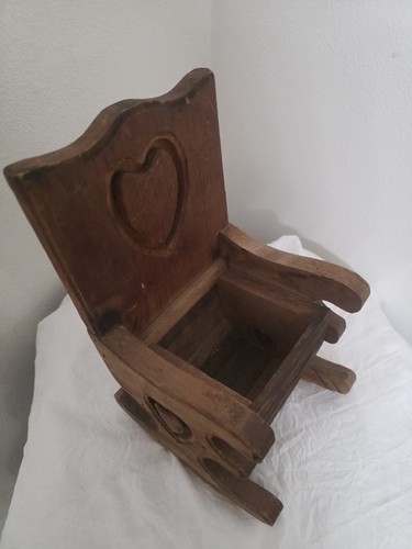 Sedia dondolo legno con - legno,