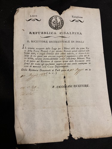 Antico documento repubblica - antico,