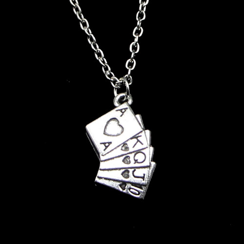 Collana poker argento catena - poker,