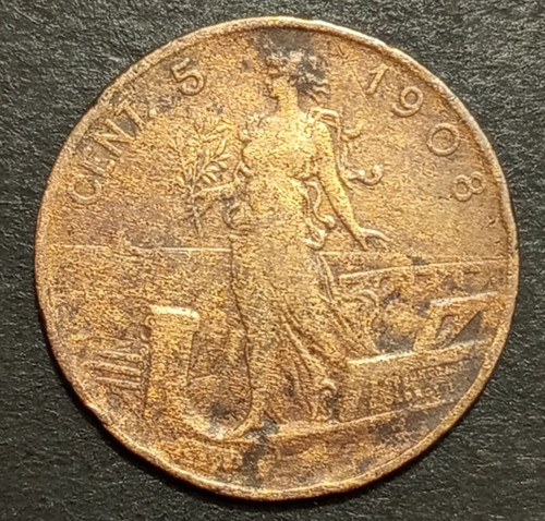 Centesimi lire prora 1908 - centesimi,