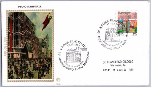 Italia fdc piano marshall - italia,