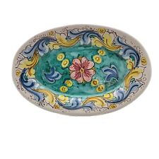 Centrotavola piatto vassoio decorato a mano in ceramica di Caltagirone L. 30 cm