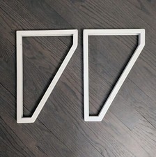 IKEA Ekby Lerberg Staffe per Mensole, Bianco, Metallo, Confezione da 2