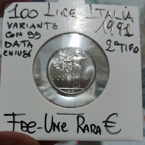 100 lire 1991 - 100, variante