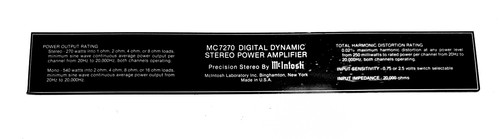 Mcintosh mc7270 amplificatore - mcintosh,