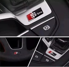 STEMMA VOLANTE AUDI S-LINE A1 A2 A3 A4 A5 Q3 Q5 SLINE LOGO EMBLEMA Nero s line