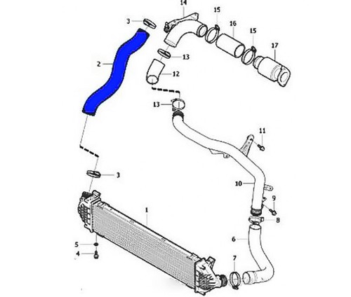 Tubo intercooler turbo per