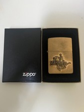 Zippo vintage Marlboro ottone cowboy non stampato rarissimo scatola originale