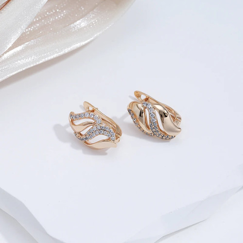 Orecchini creoli huggie 585 - orecchini,